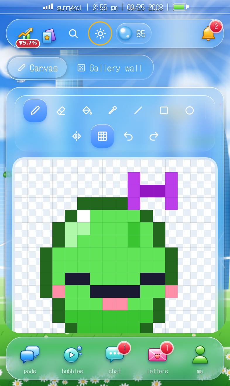The pixel art studio in Zurbax